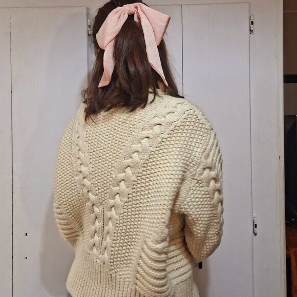 Chunky Knit Off- White sweater - Picture 3 of 5